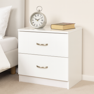 Alternative view of Chiswick 2 Drawer Bedside Cabinet in Gloss White
