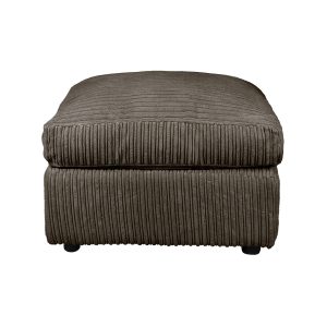 Alternative view of Dylan Jumbo Cord Fabric Footstool in Chocolate