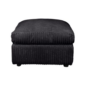 Alternative view of Dylan Jumbo Cord Fabric Footstool in Black