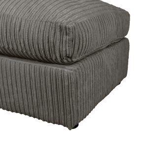 Alternative view of Dylan Jumbo Cord Fabric Footstool in Grey