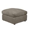 Dylan Jumbo Cord Fabric Footstool in Coffee