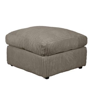Dylan Jumbo Cord Fabric Footstool in Coffee