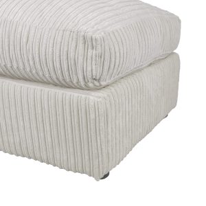 Alternative view of Dylan Jumbo Cord Fabric Footstool in Cream