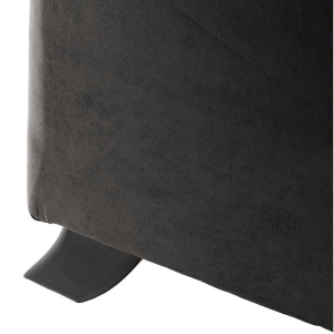 Oakland Suede Sofa 3+2 Seater Fabric Sofa in Charcoal Black - Image 3
