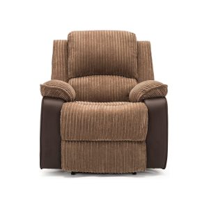 Preston Jumbo Cord Manual Recliner Armchair in Brown - Image 5