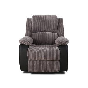 Preston Jumbo Cord Manual Recliner Armchair in Grey - Image 6