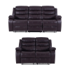 Roma Leather Brown Sofa 3+2 Seater Recliner Sofa in Brown